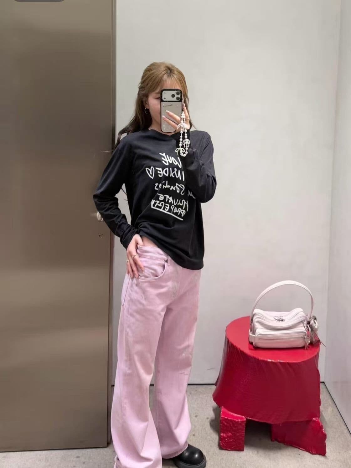 봄 가을 새로운 이후 패키지 칼라 긴팔 라운드 넥 티셔츠 알파벳 프린트 맨위 상세 이미지 9