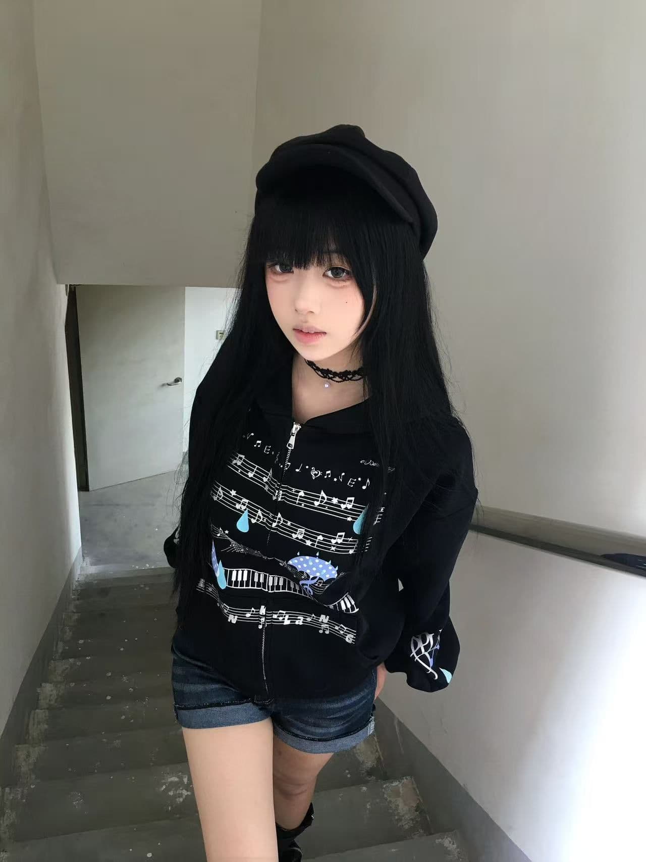 가을 겨울 폭발 복합 우유 실크 은 여우 플러시 지퍼 재킷 참고 알파벳 이미지 3