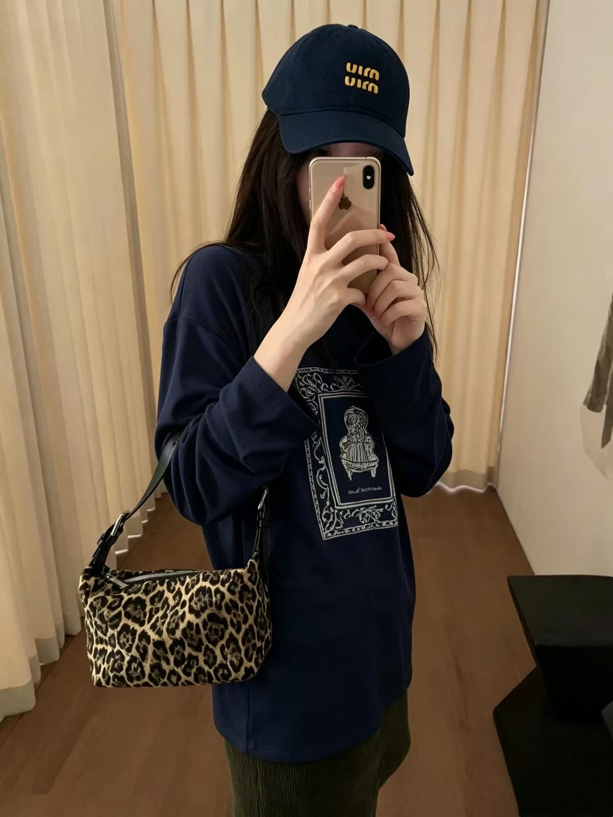 봄 가을 새로운 이후 패키지 칼라 긴팔 라운드 넥 티셔츠 낙서 프린트 맨위 이미지 2