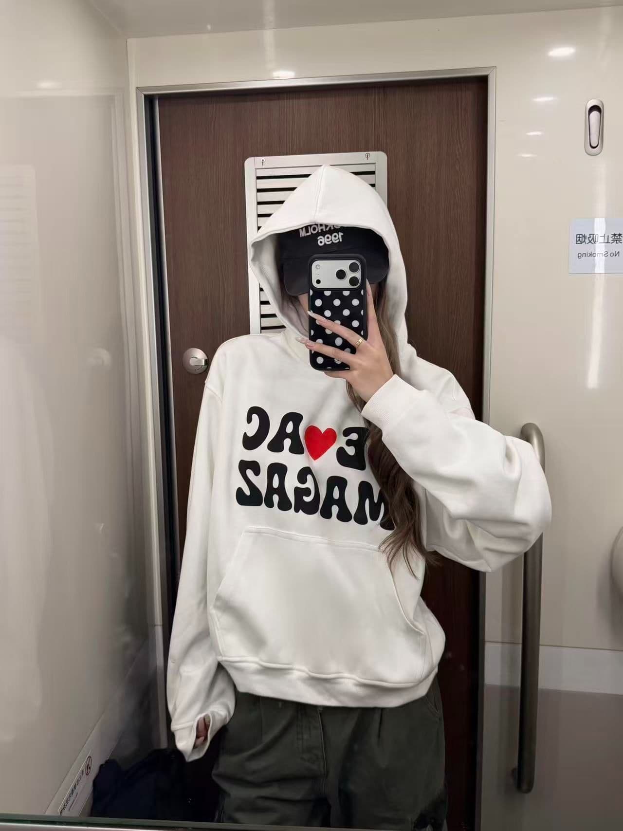 새로운 생방송 품질 복합 얇은 스타일 은 여우 플러시 털이 있는 후드 하트 알파벳 이미지 2