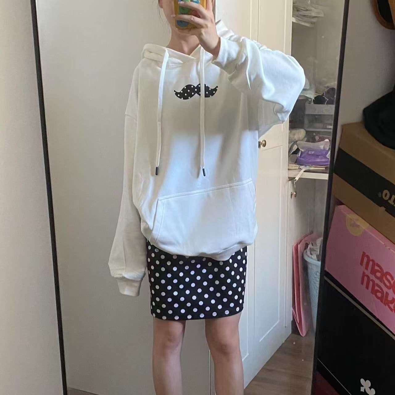 새로운 생방송 품질 복합 얇은 스타일 은 여우 플러시 털이 있는 후드 도트 무늬 수염 이미지 5