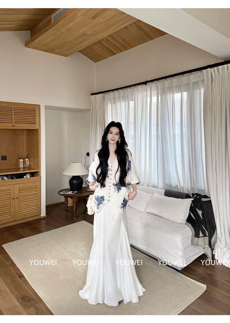 있음 후안 youwe 새로운 중식 긴팔 아마 셔츠 맨위 여성 여름 얇은 스타일 루즈핏 느긋한 바람 V넥 셔츠 상세 이미지 26