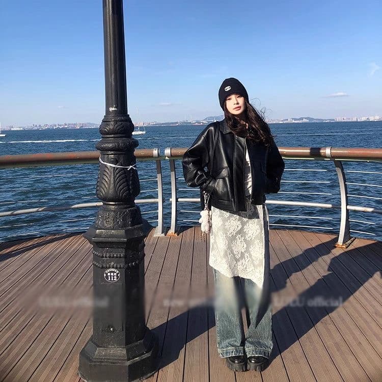 랩스커트팬츠 여성 2024 가을 다용도 스택 착용 세련된 센스 유물 하나 슬라이스 안감 레이스 반신 스커트
