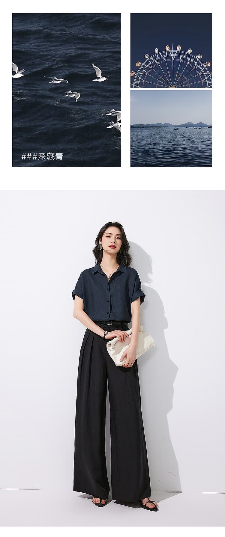 26 반팔 여성 셔츠 상자 종류 루즈핏 폴로 칼라 작은 셔츠 마 맨위 드레이프 통기성 상세 이미지 8