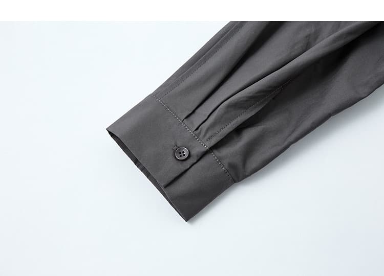 슈 부드러운 280g 빈 가스 층 2026 가을 라운드 넥 루즈핏 마이크로 폭탄 Pleat 턱 펌프 로프 숨기기 고기 후드티 여성 셔츠 상세 이미지 13