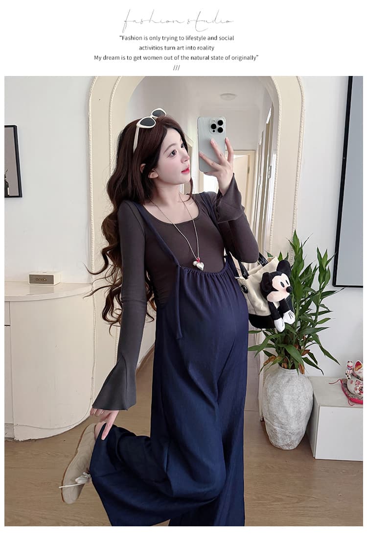 실사 지금 봄 켜기 새로운 2026 미니멀리즘 편안함 루즈핏 느긋한 문예 멜빵 바지 다용도 만나는 세트 상세 이미지 18