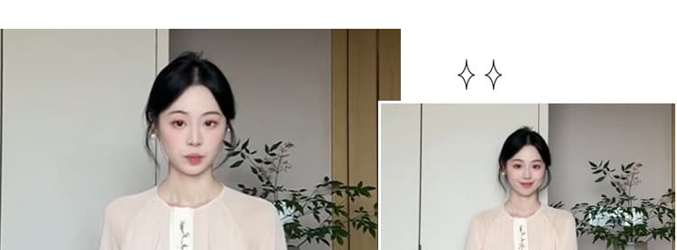 실사 지금 2026 여름 드레스 코디 새로운 중식 감기 센스 자수 맨위 슬립 드레스 아름다운 세트 상세 이미지 27