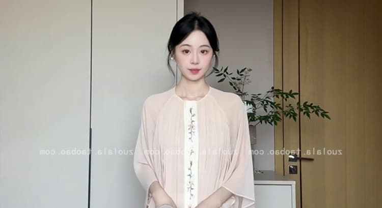 실사 지금 2026 여름 드레스 코디 새로운 중식 감기 센스 자수 맨위 슬립 드레스 아름다운 세트 상세 이미지 49