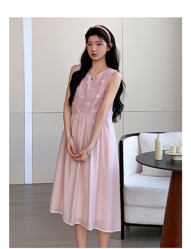 실사 2026 여름 패션 미니멀리즘 편안함 느긋한 품격 레이스 칼라 꽃 원단 조끼 스커트 상세 이미지 15