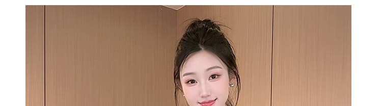 실사 지금 2026 여름 새로운 캐주얼 바람 배색 폴로 칼라 셔츠 치마바지 투피스 슈트 출산 착용 상세 이미지 16