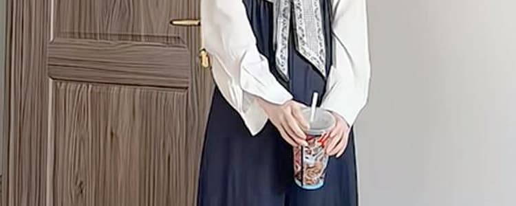 출산 착용 한국 스타일 새로운 리본 셔츠 투피스 세트 임신 기간 빅 사이즈 표지 배 멜빵 바지 패션 품격 세트 상세 이미지 2