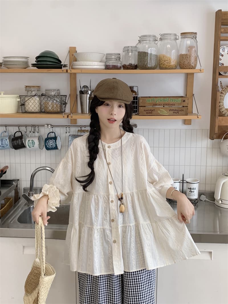 실사 다용도 자카드 셔츠 상세 이미지 6