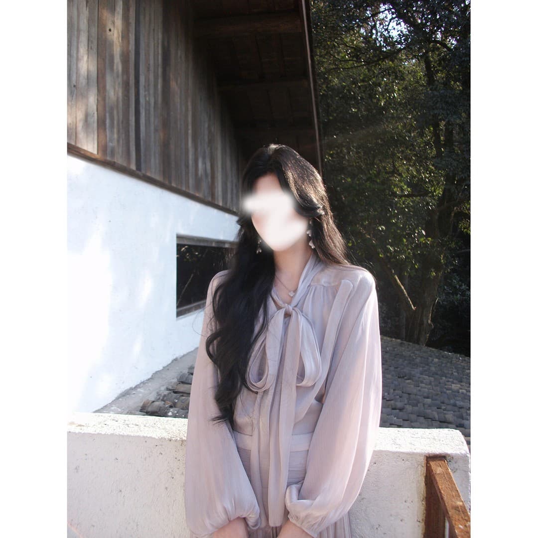 고급 센스 우아함 착용 가져 가라. 여성 2026 봄 여름 아름다운 셔츠 가져 가라. 패션 허리 수축 반신 스커트 3종 세트 상세 이미지 2
