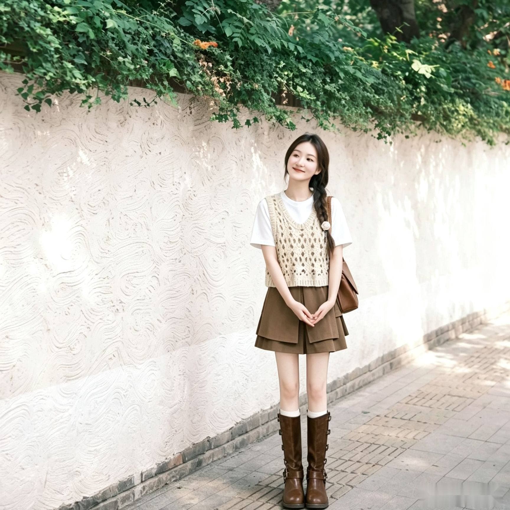 여름 아름다움 라드. 세트 여성 홀로우 아웃 뒤로 심장 안에 가져 가라. 티셔츠 코디 분위기 센스 워크웨어 반바지 3종 세트 이미지 5