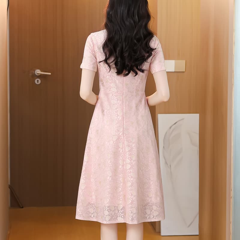 안녕하세요. 시어머니 결혼 연회 로드 중 이브닝 드레스 새로운 높음 세트 영 엄마 결혼식 치파오 고급 작은 키 고귀한 이미지 5