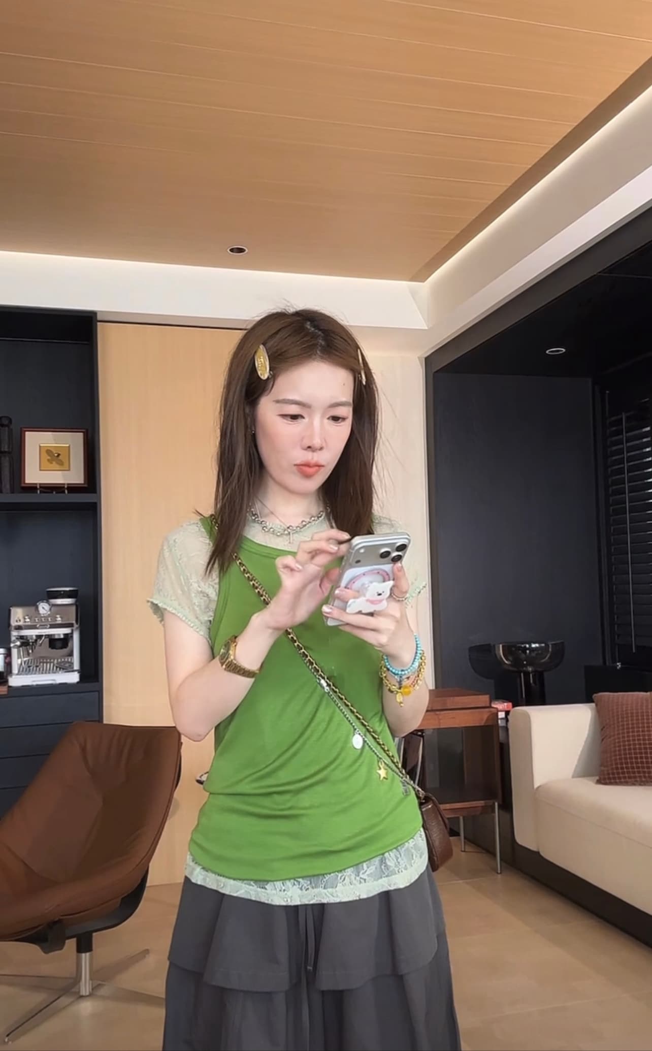 여름 작은 대중 미니멀리즘 디자인 센스 다용도 프로 피부 통기성 투피스 세트 상세 이미지 1