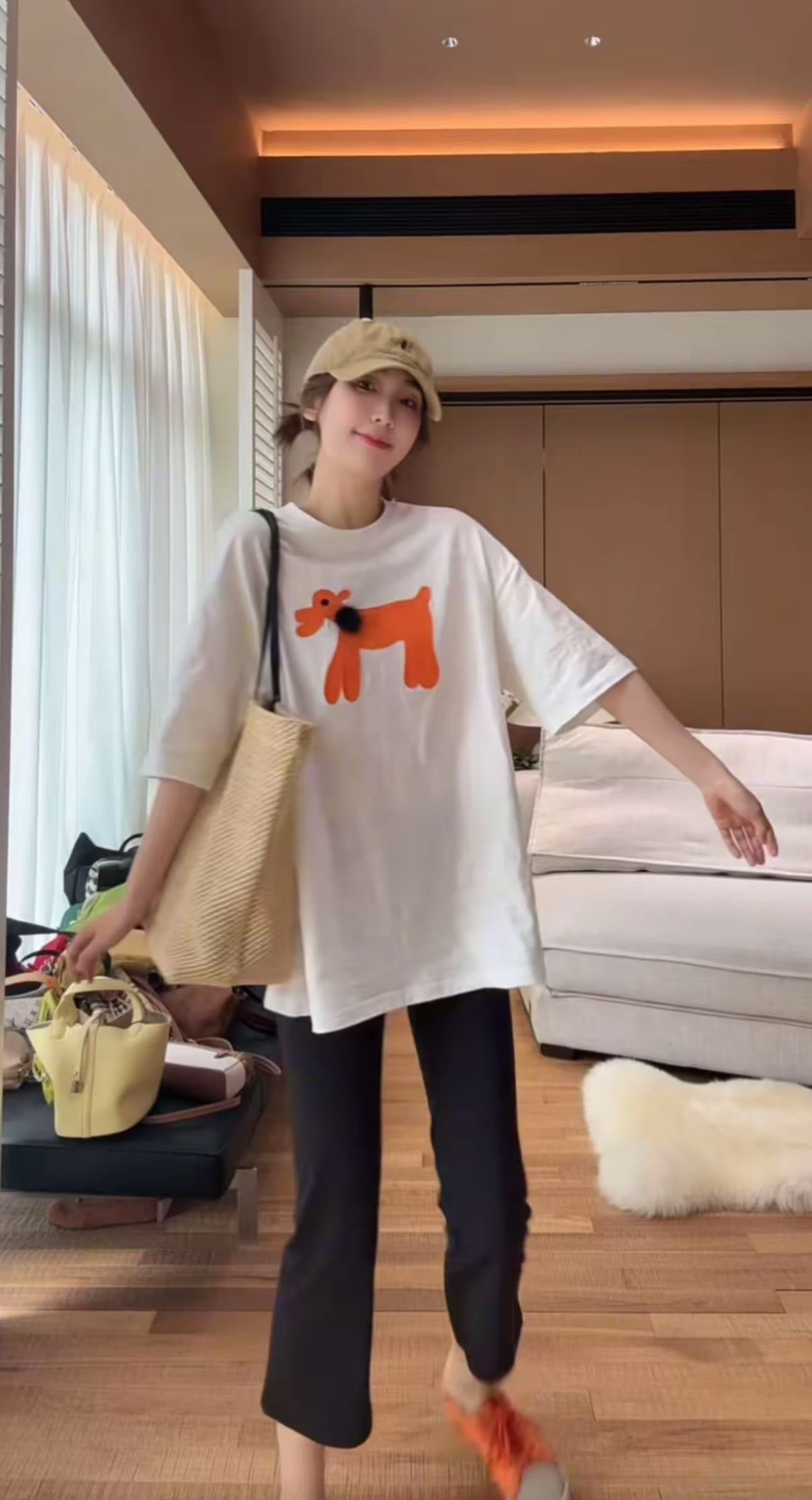 여름 오래된 반팔 트렌드 패션 루즈핏 여름 고급 품격 반소매 티셔츠 여성 상세 이미지 2