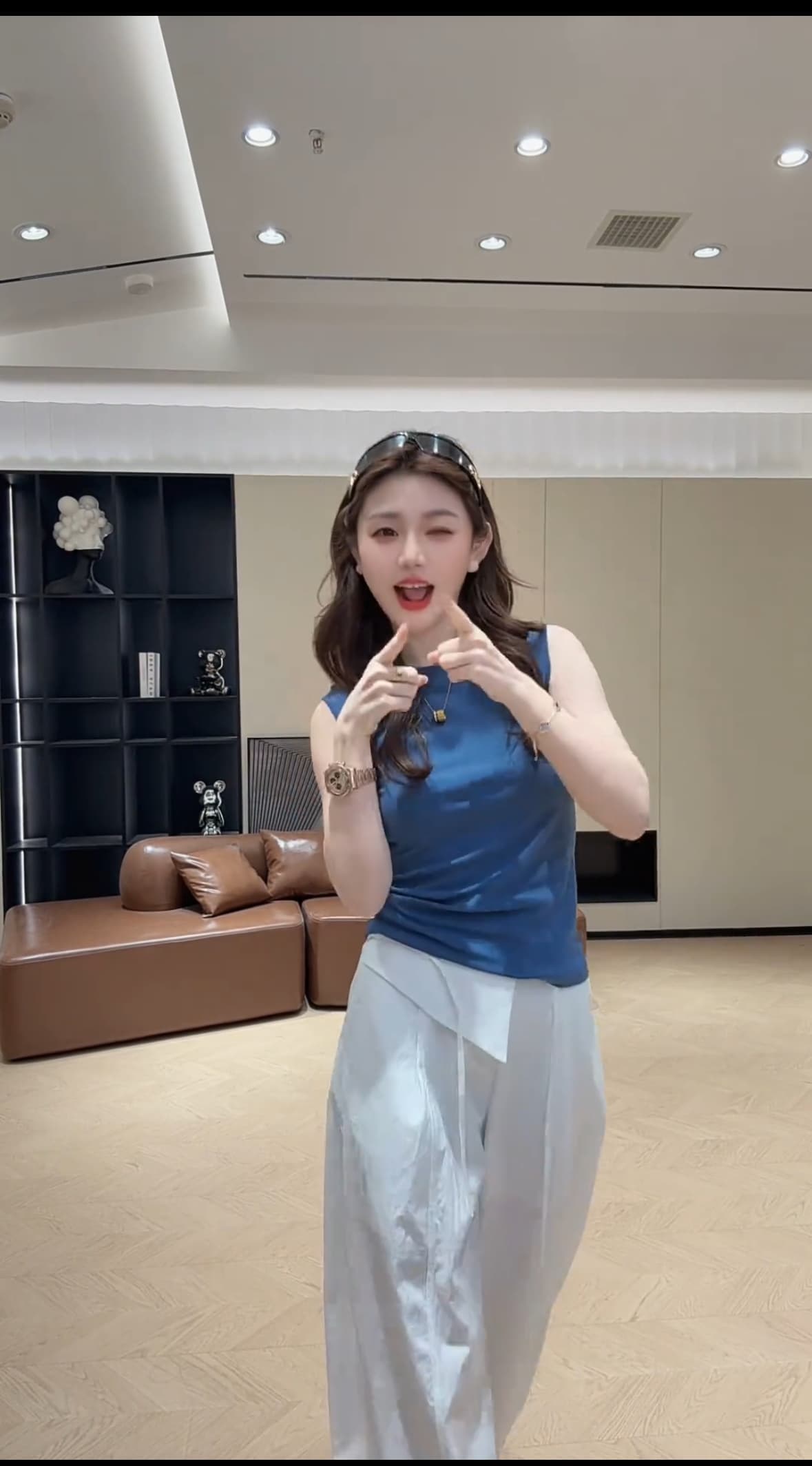 여름 단색 조끼 캐주얼 다용도 바지 세트 상세 이미지 1