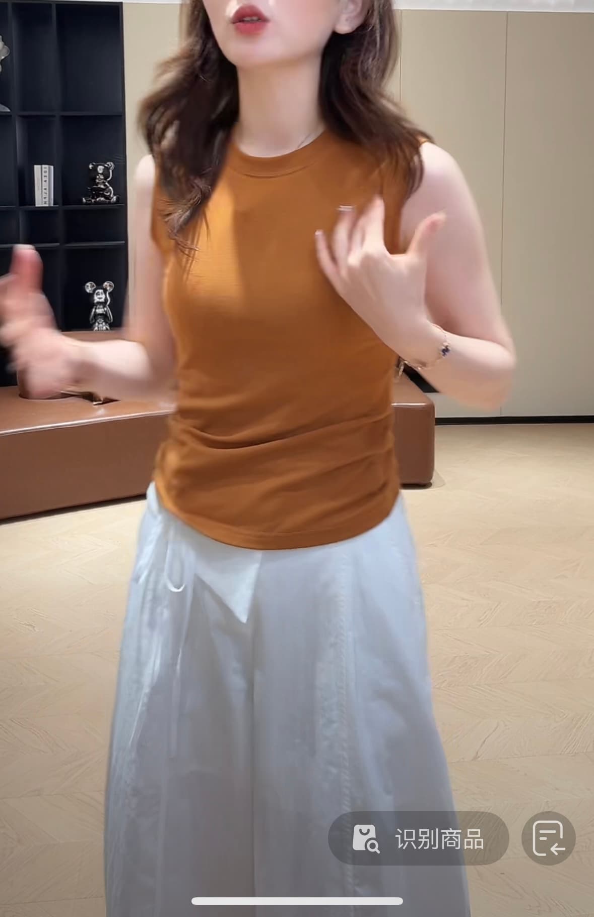 여름 단색 조끼 캐주얼 다용도 바지 세트 상세 이미지 3