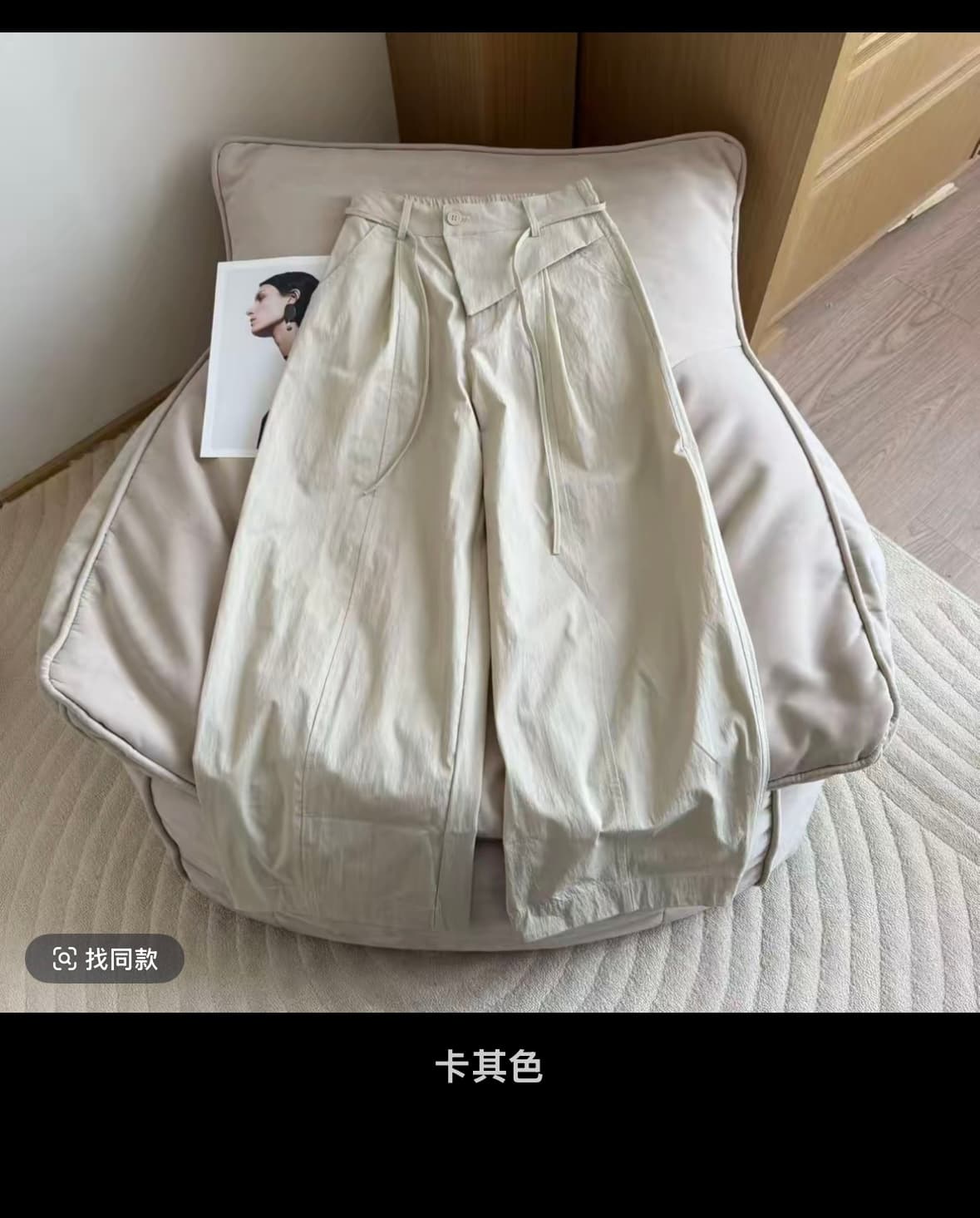 여름 단색 조끼 캐주얼 다용도 바지 세트 상세 이미지 11