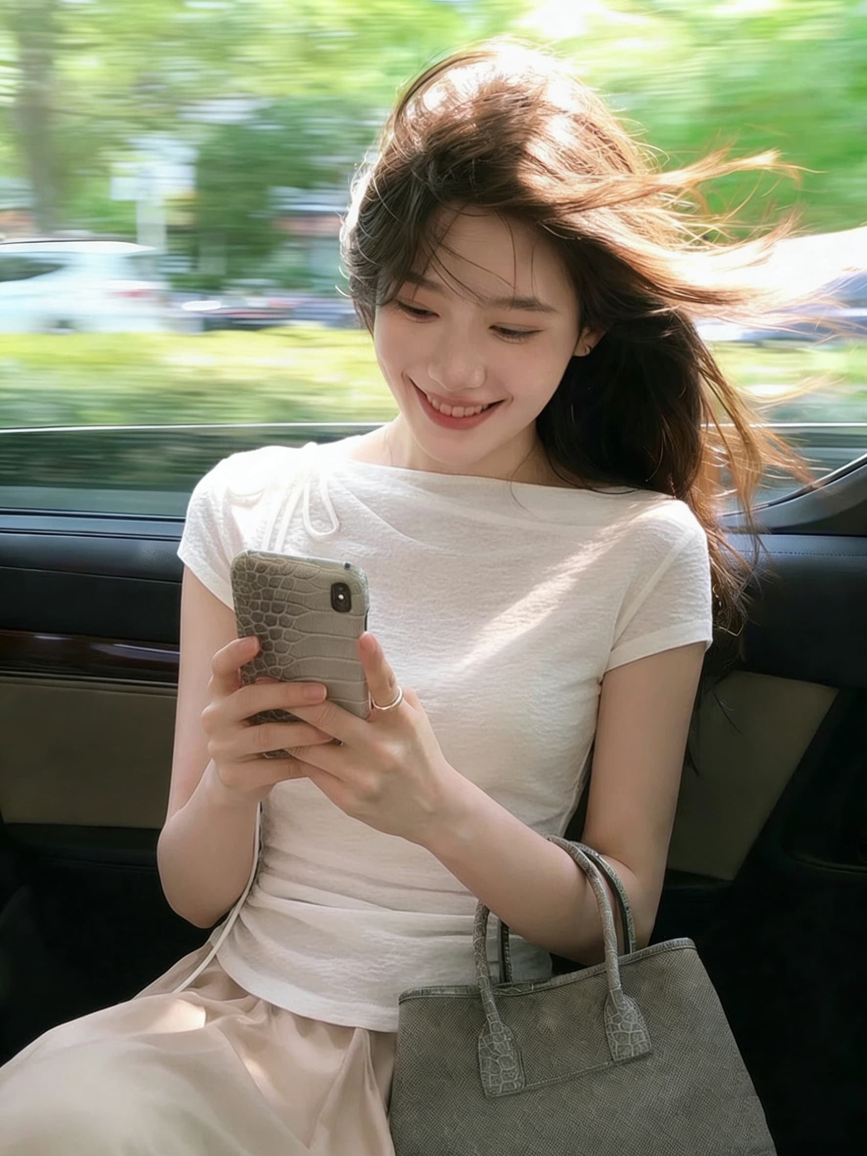 프랑스식 패션 작은 대중 비스듬한 어깨 반팔 니트 스웨터 티셔츠 여성 여름 새로운 몸매 가꾸기 디자인 센스 다용도 맨위 트렌디 이미지 2