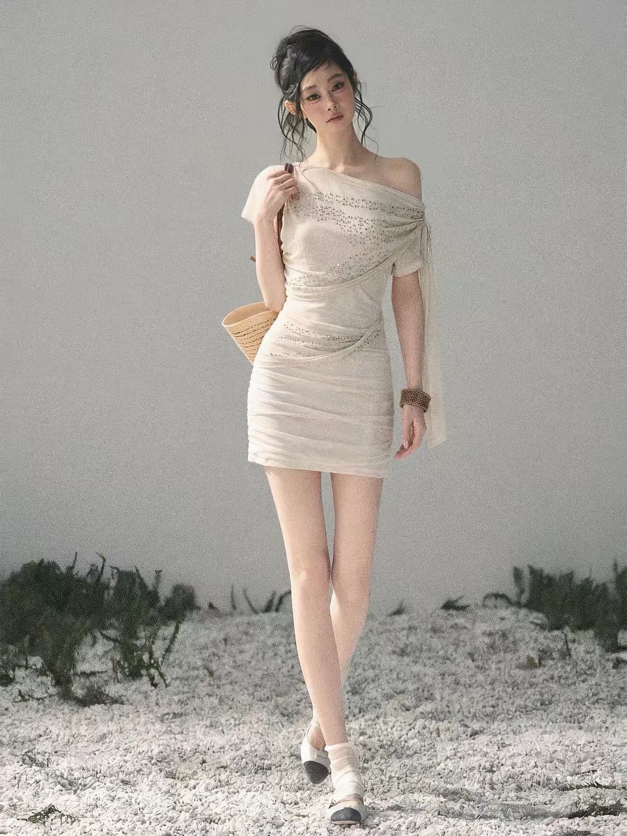 aomalm 덜 또한 눈 바람 밀어 넣는 ~ 중 별빛 순수한 욕망 오프숄더 플래시 훈련 티셔츠 여성 여름 민소매 허리 수축 맨위 이미지 4