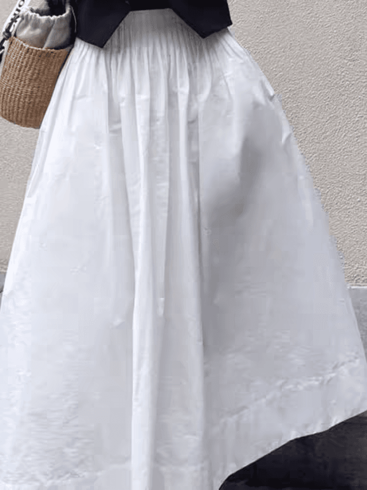 폭발 탑 그램 Pleat 진자 26 여름 치마 화이트 그는 벤 미학 분위기 센스 우산 저항 주름 플리츠 패션 센스 상세 이미지 3