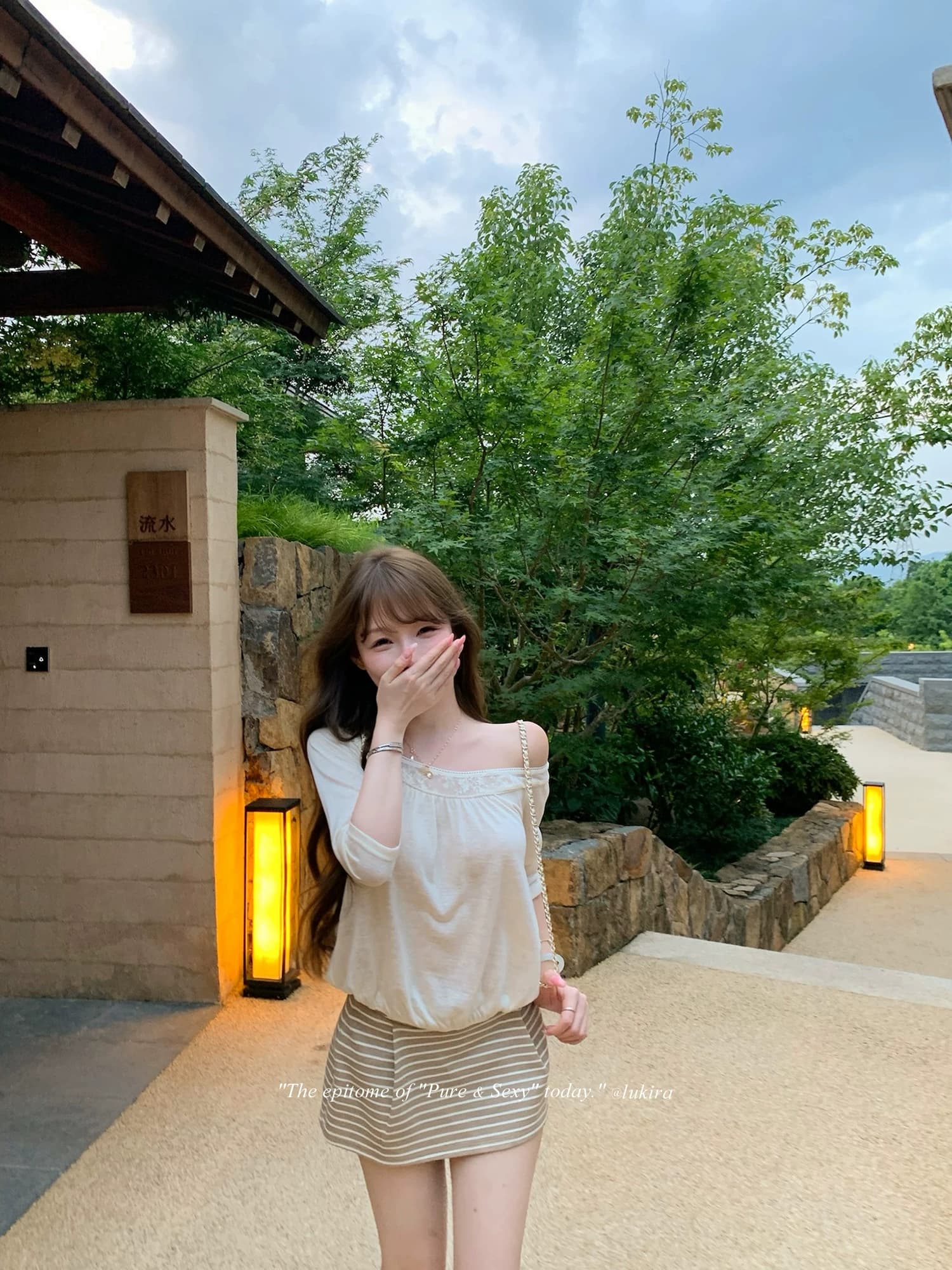 오프숄더 레이스 측면 자외선 차단 긴팔 티셔츠 여성 여름 라이 경기 서울 통기성 맨위 상세 이미지 3