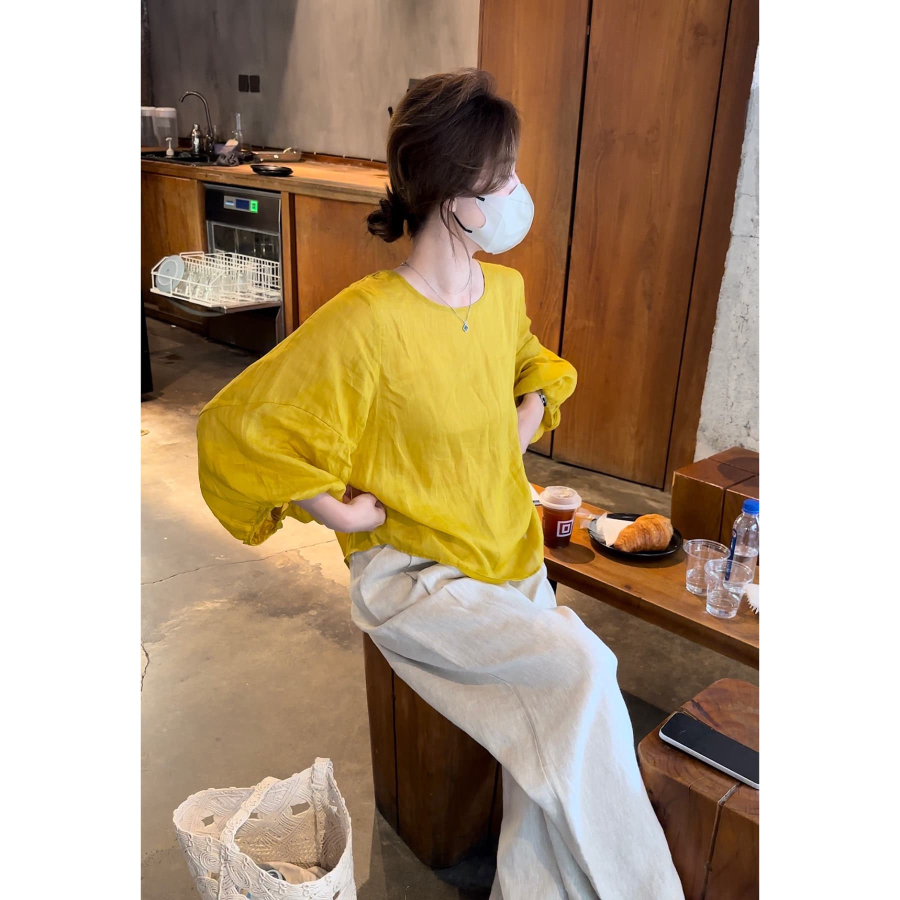 2026 이른 가을 새로운 한 부서 느긋한 느슨함 센스 미니멀리즘 7부 소매 자외선 차단 맨위 이미지 3