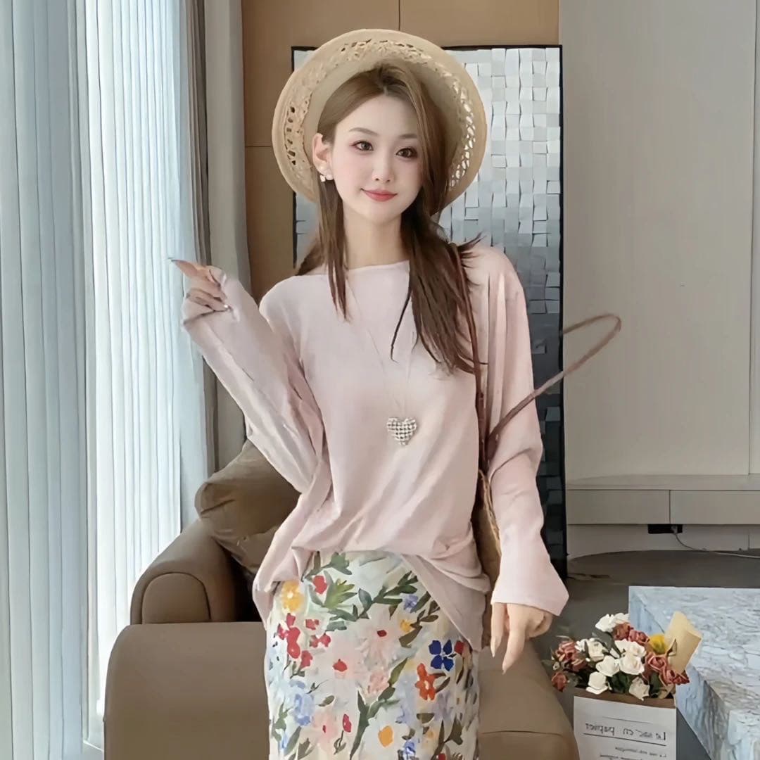 한 부서 뒤로 레이스 홀로우 아웃 긴팔 티셔츠 여성 2026 여름 새로운 디자인 센스 루즈핏 얇은 스타일 자외선 차단 블라우스 상세 이미지 2