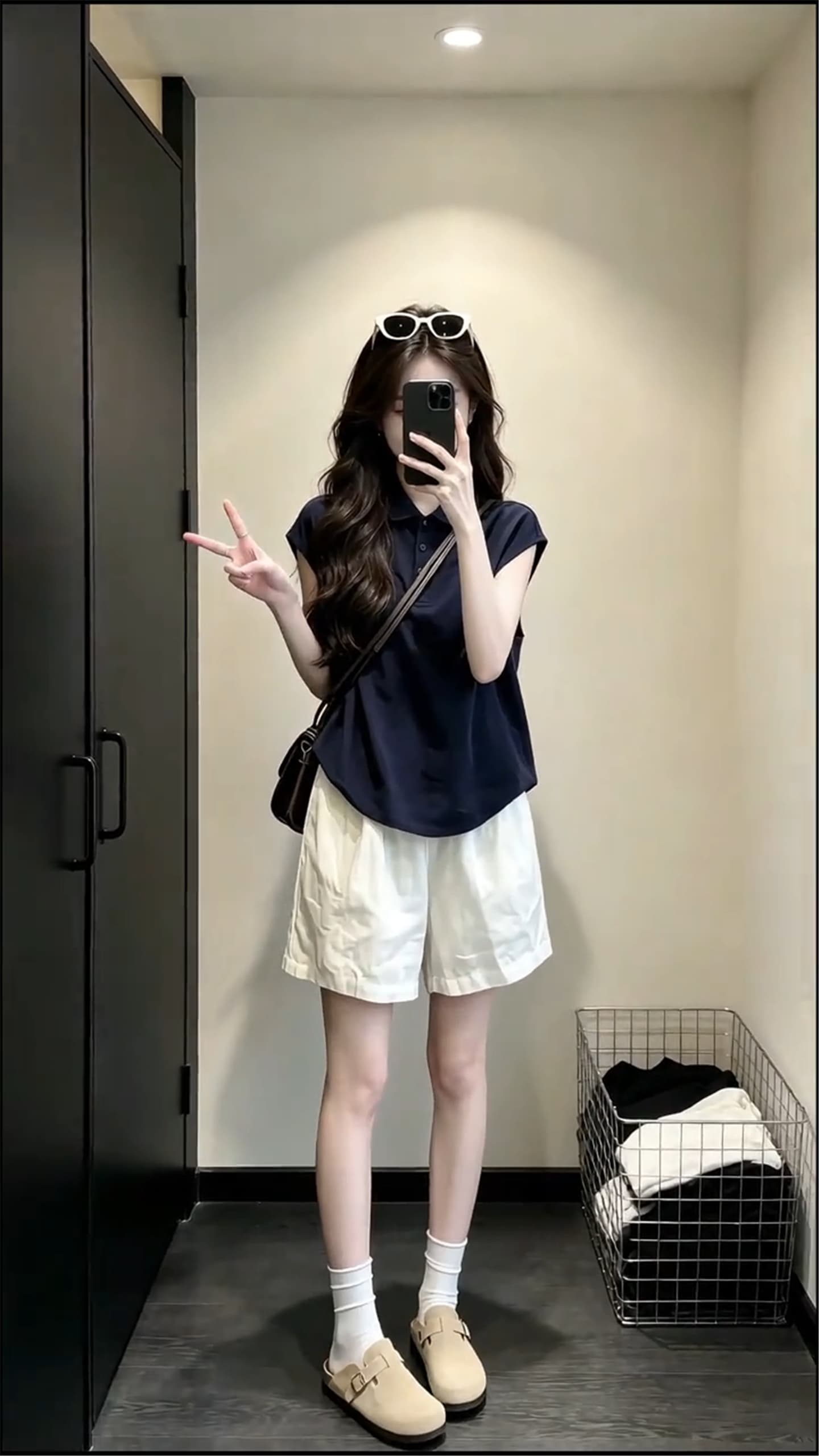 2026 슈퍼 화재 자이언트 잘 생긴 캐주얼 한 부서 착용 가져 가라. 전체 집합 반팔 여성 셔츠 여름 넓은 다리가 짧다. 바지 투피스 슈트 이미지 4