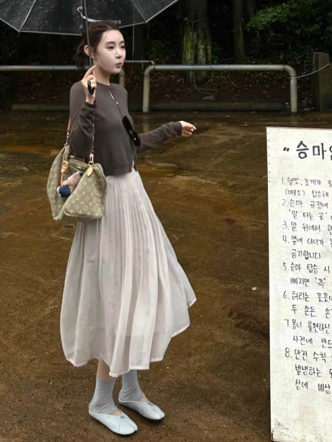 2026 슈퍼 화재 한 부서 품격 다용도 이른 가을 착용 가져 가라. 전체 집합 니트 오픈 가디건 반신 스커트 투피스 슈트 이미지 2