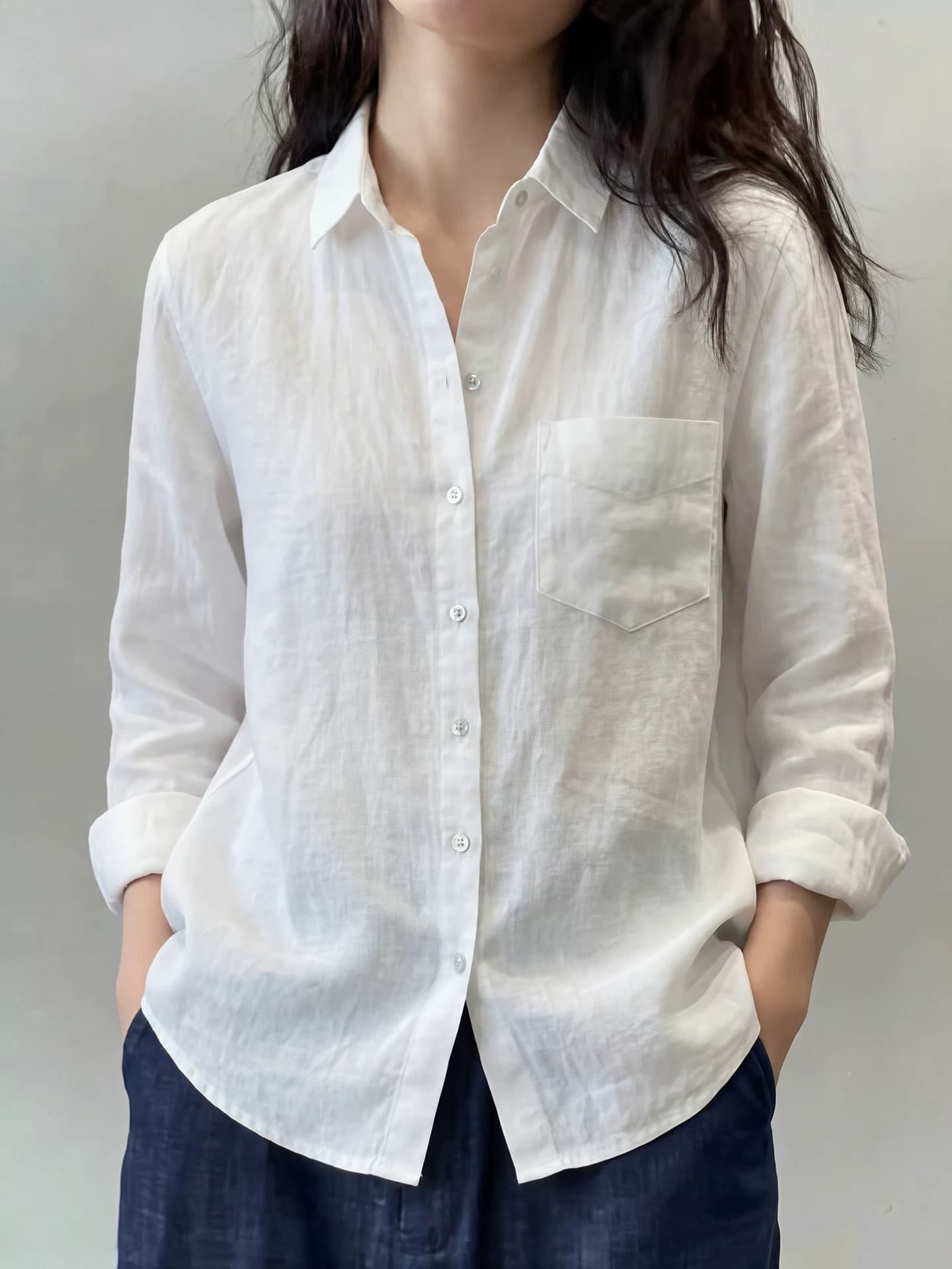 유럽 역 고급 2026 년 가을 새로운 미니멀리즘 다용도 셔츠 고급 센스 착용 잡아라. 의류 유럽 상품 여성 의류 트렌디 상세 이미지 1