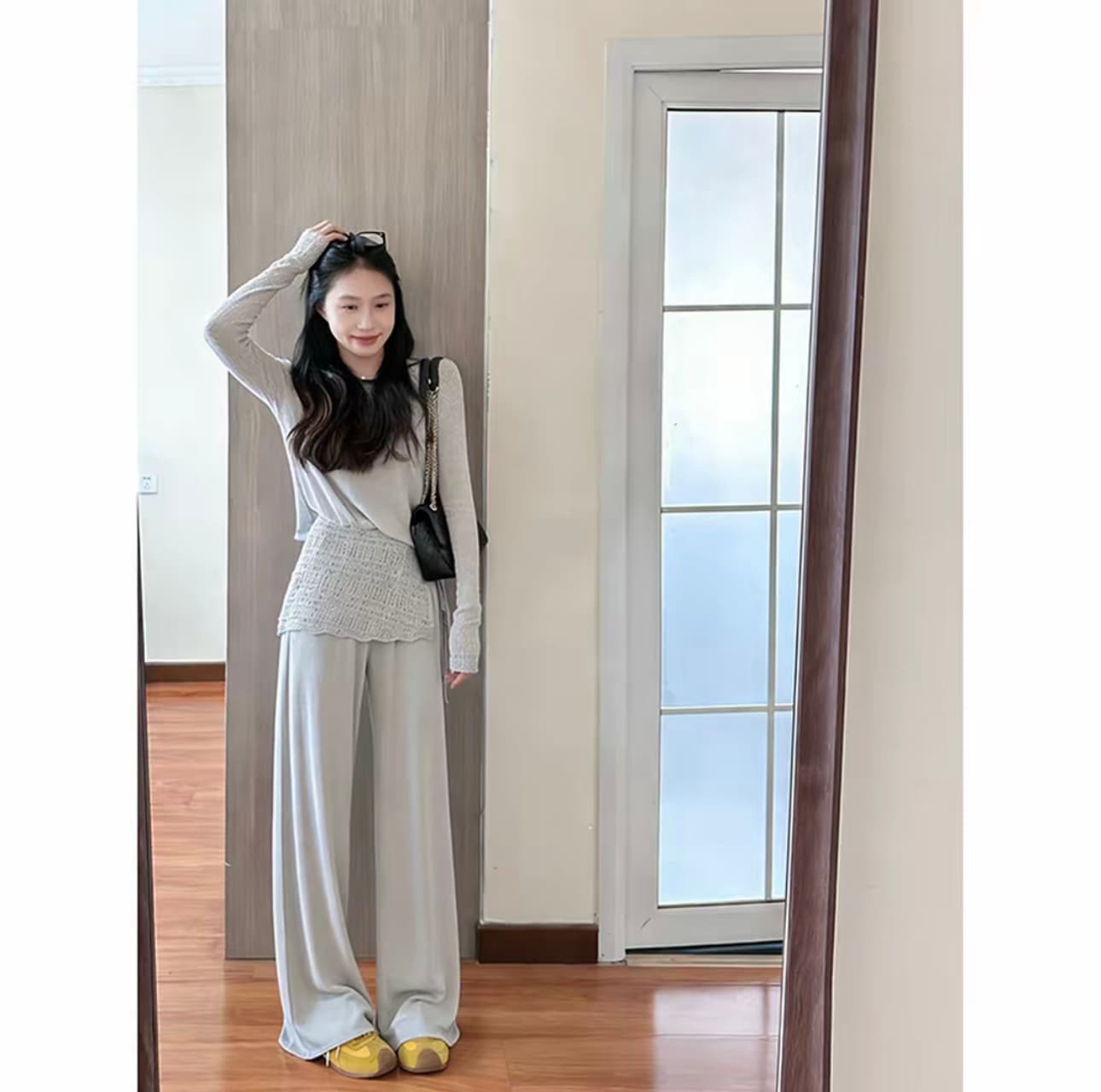 느긋한 바람 새로운 느슨함 부서 캐주얼 세트 가을 맨위 여름 한 부서 착용 가져 가라. 투피스 세트 이미지 3