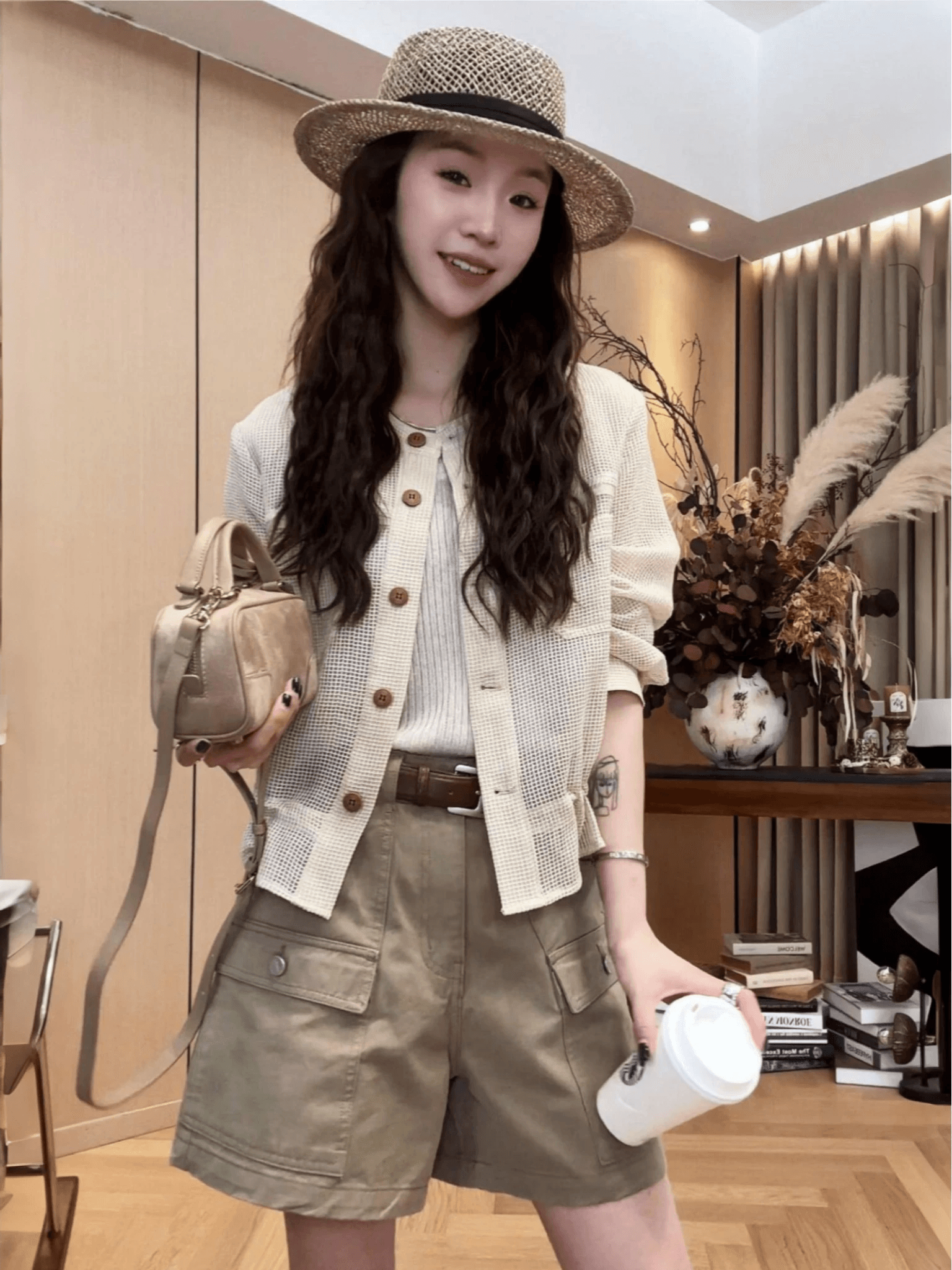 작은 조용한 잠시 밑단 펌프 로프 재킷 26 이른 가을 새로운 다용도 슬림해 보이는 홀로우 아웃 맨위 이미지 2