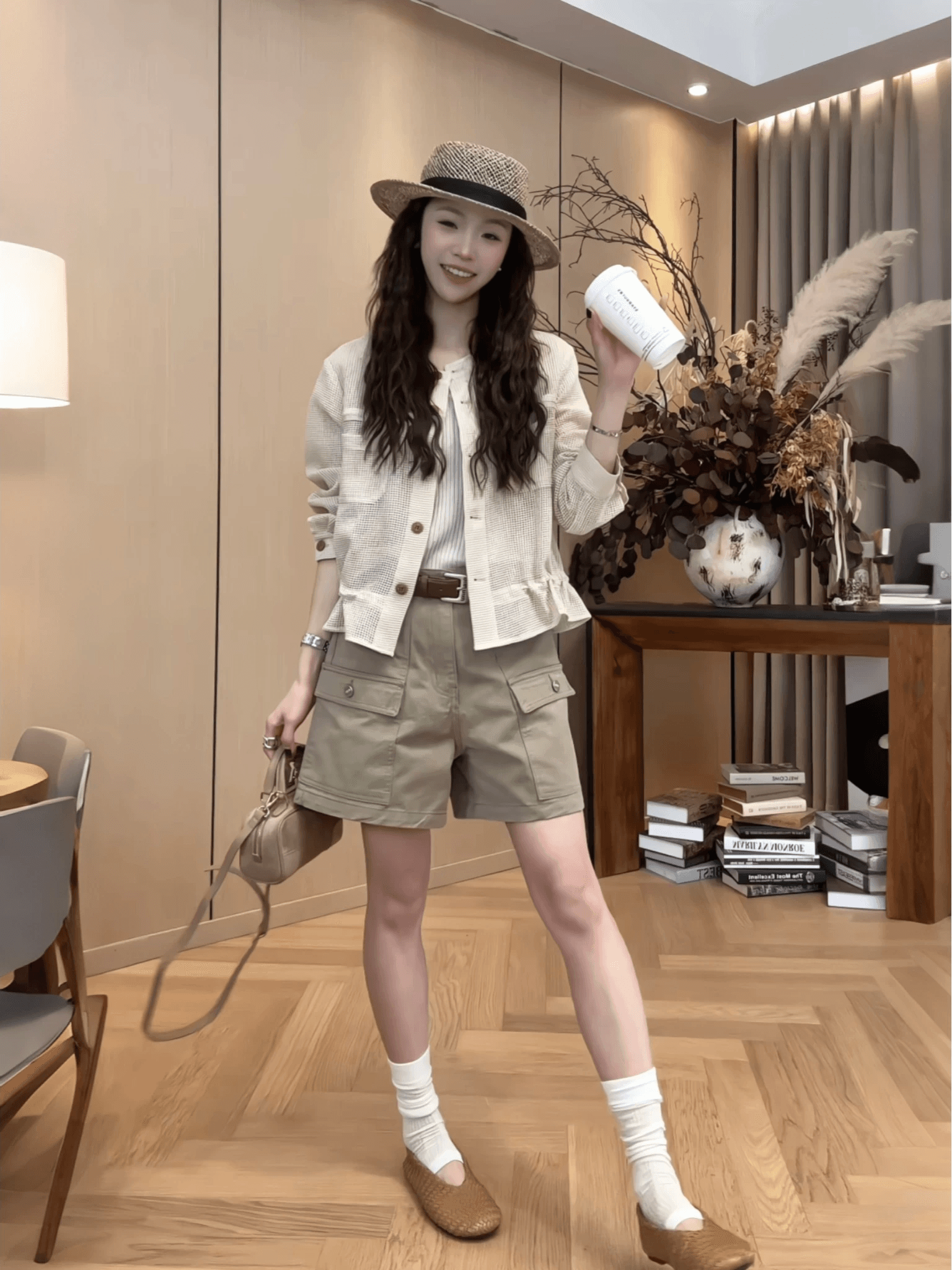 작은 조용한 잠시 밑단 펌프 로프 재킷 26 이른 가을 새로운 다용도 슬림해 보이는 홀로우 아웃 맨위 상세 이미지 2