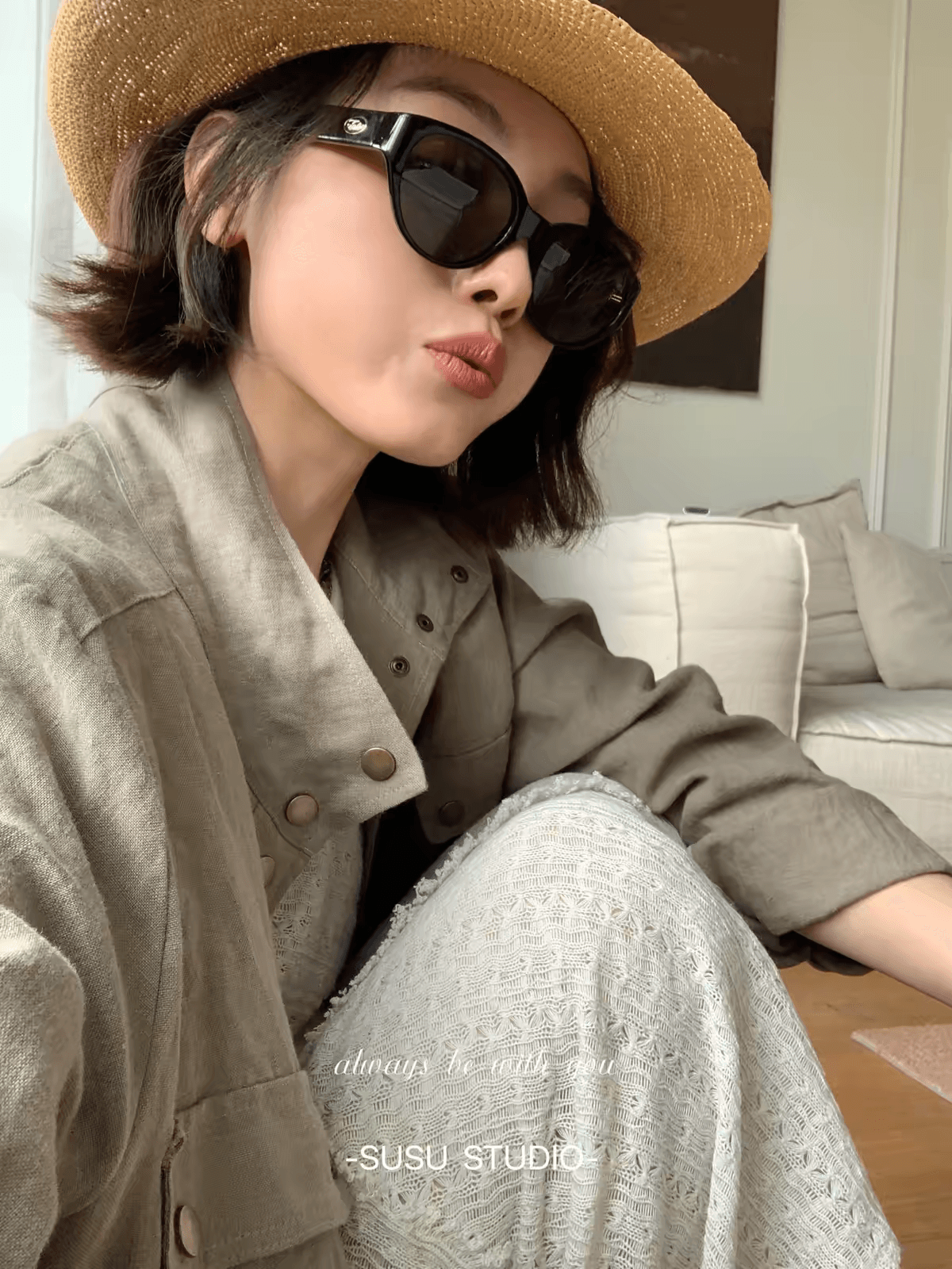 디자인 센스 작은 대중 아마 얇은 스타일 셔츠 재킷 워크웨어 바람막이 여성 봄 가을 자외선 차단 면 린넨 느슨함 센스 맨위 상세 이미지 3