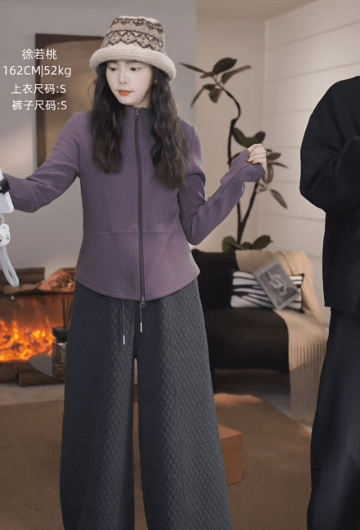 2026 새로운 봄 가을 작은 예쁜 허리 혼방 면 높음 폭탄 더블 머리 지퍼 다용도 기타 색상 요가 후드티 상세 이미지 2