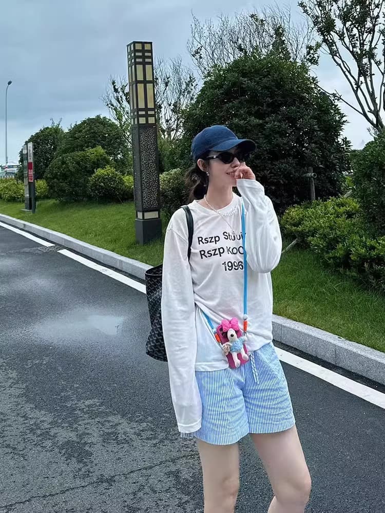 아메리칸 화이트 자외선 차단 블라우스 긴팔 티셔츠 여성 여름 2025 새로운 얇은 스타일 루즈핏 느긋한 바람 달콤한 매운맛 맨위 상세 이미지 7