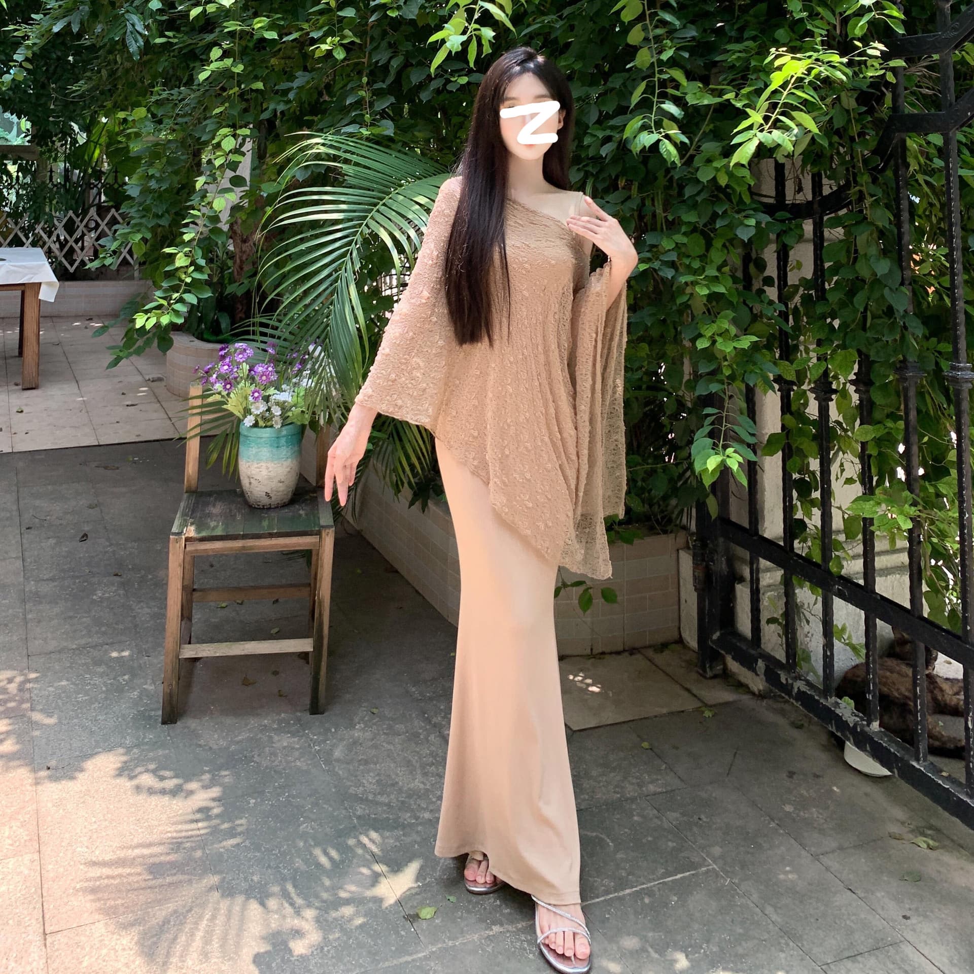 레트로 몸매 가꾸기 슬립 여성 드레스 가을 인어 꼬리 타이트 스커트 빅 사이즈 지방 mm 분위기 센스 블라우스 투피스 슈트 상세 이미지 11