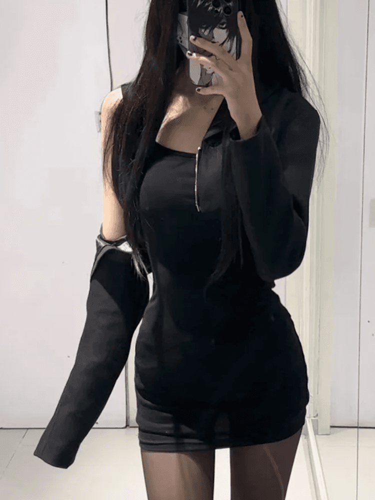 슈퍼 화재 이른 가을 한 부서 달콤한 핫걸 품격 ins 정장 짧은 외투 몸매 가꾸기 타이트 스커트 드레스 복장 세트 여성 상세 이미지 8