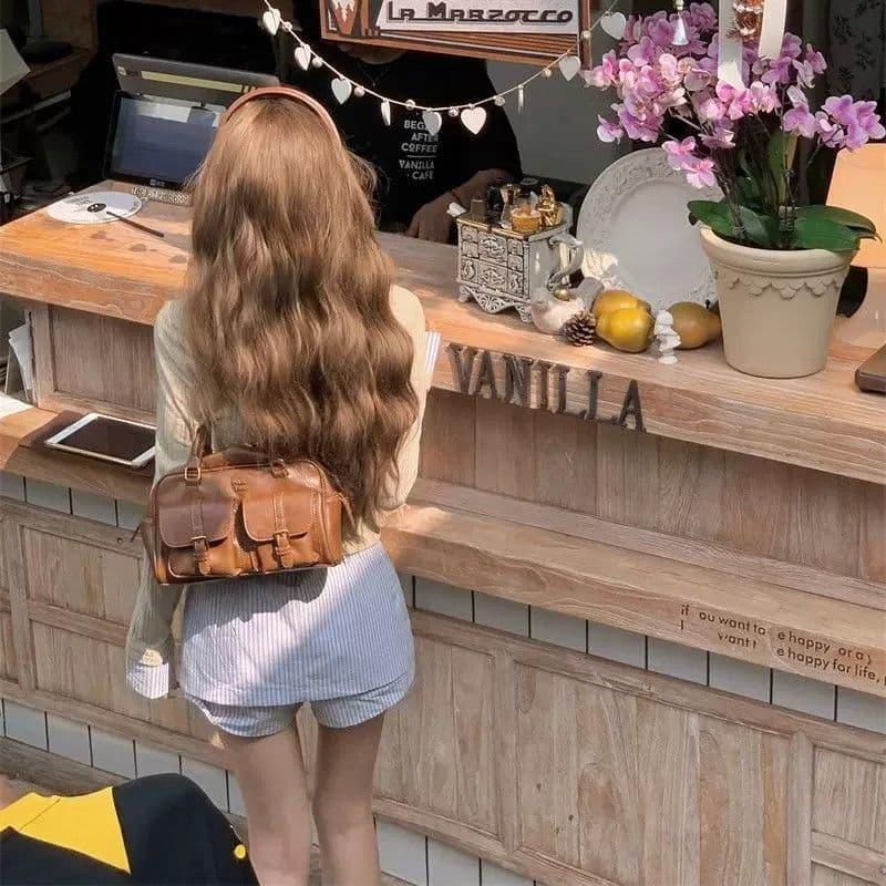달콤함 학원 스타일 POLO 칼라 페이크 레이어드 패치워크 여성 셔츠 스트라이프 슬림해 보이는 반신 짧은 치마바지 가을 겨울 투피스 세트 상세 이미지 12
