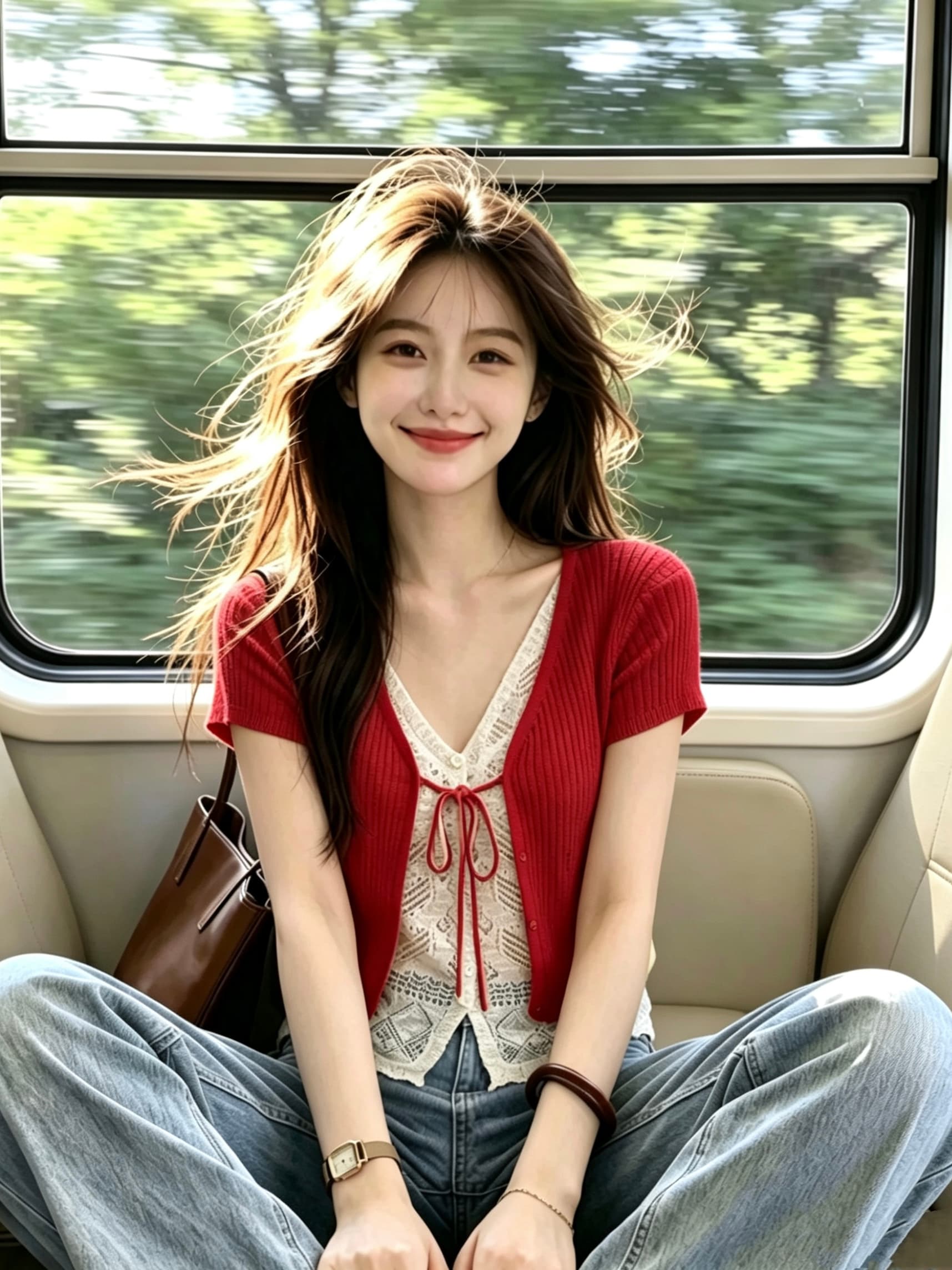 2026 여름 새로운 홀로우 아웃 패치워크 V넥 레이스업 페이크 레이어드 니트 스웨터 여성 얇은 스타일 반팔 오픈 가디건 맨위 여름 이미지 2