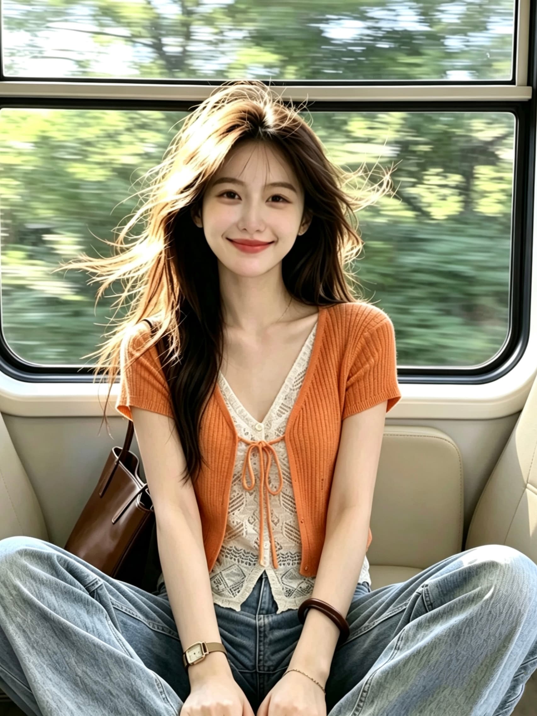 2026 여름 새로운 홀로우 아웃 패치워크 V넥 레이스업 페이크 레이어드 니트 스웨터 여성 얇은 스타일 반팔 오픈 가디건 맨위 여름 이미지 4