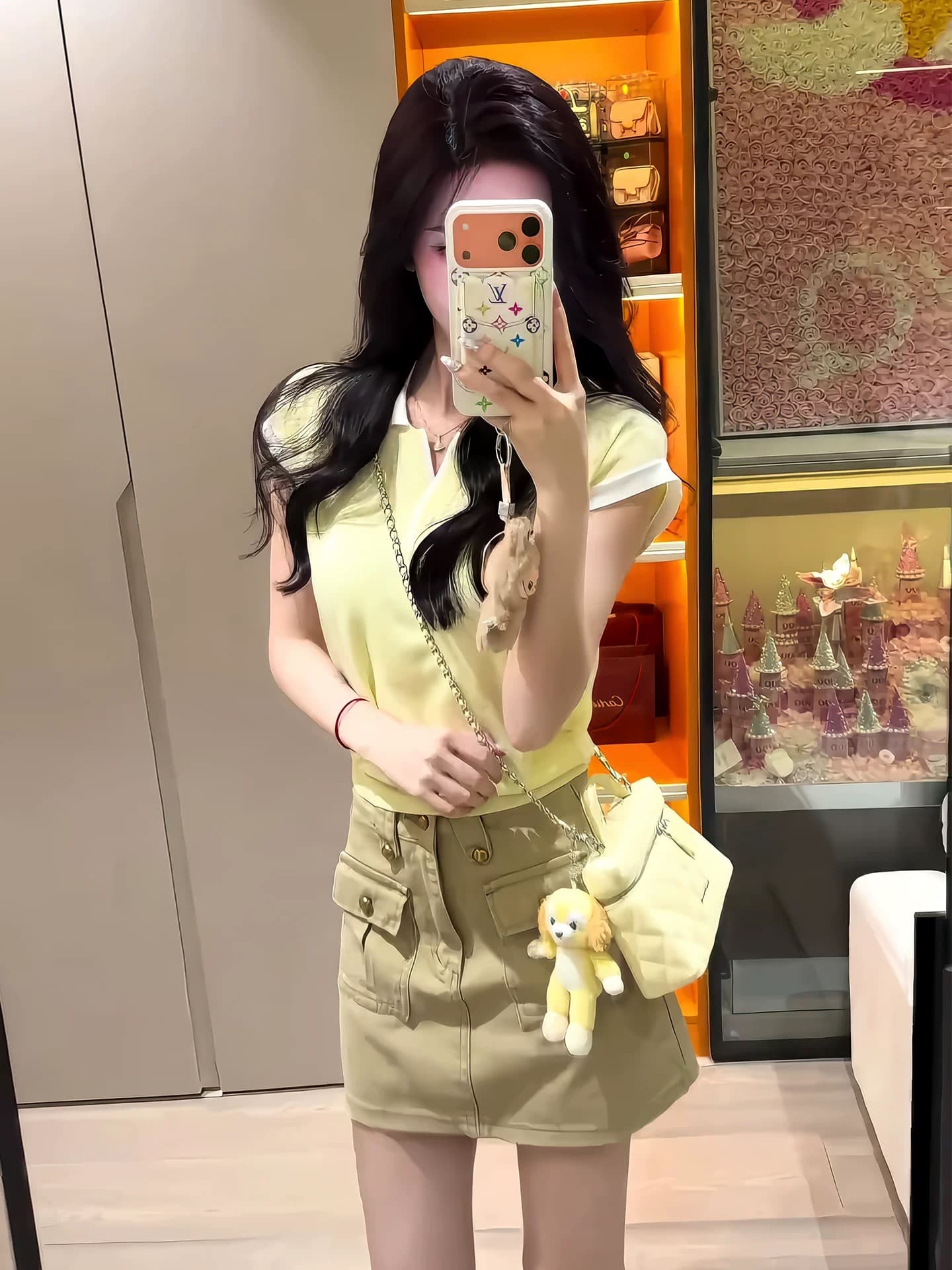 배색 POLO 칼라 작은 날다 소매 얼음 실크 니트 스웨터 여성 여름 몸매 가꾸기 폴로 칼라 쇼트 스타일 자이언트 잘 생긴 ~ 중 여름 맨위 이미지 5