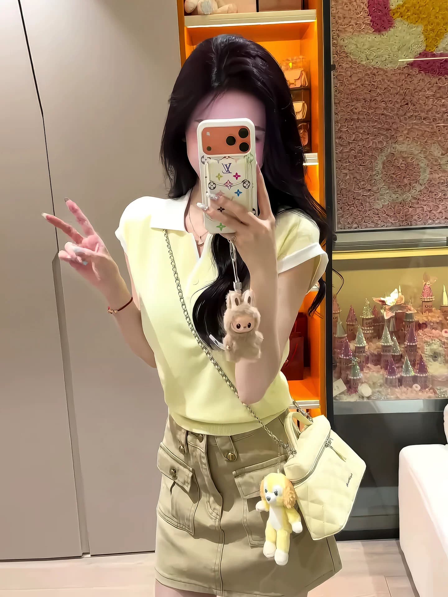 배색 POLO 칼라 작은 날다 소매 얼음 실크 니트 스웨터 여성 여름 몸매 가꾸기 폴로 칼라 쇼트 스타일 자이언트 잘 생긴 ~ 중 여름 맨위 상세 이미지 7