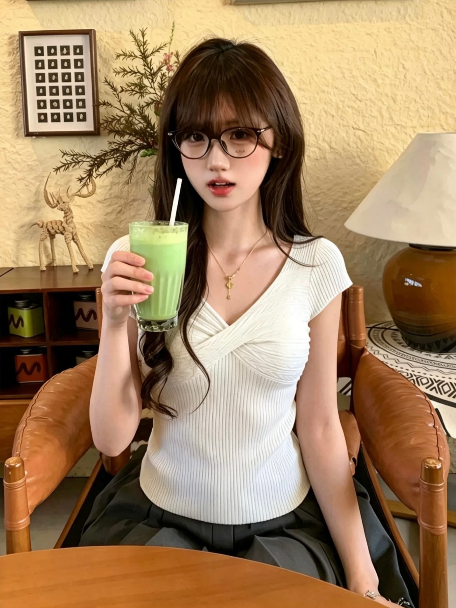 한 부서 비틀림 V넥 반팔 니트 스웨터 여성 여름 새로운 다용도 디자인 센스 티셔츠 몸매 가꾸기 슬림해 보이는 품격 맨위 상세 이미지 7