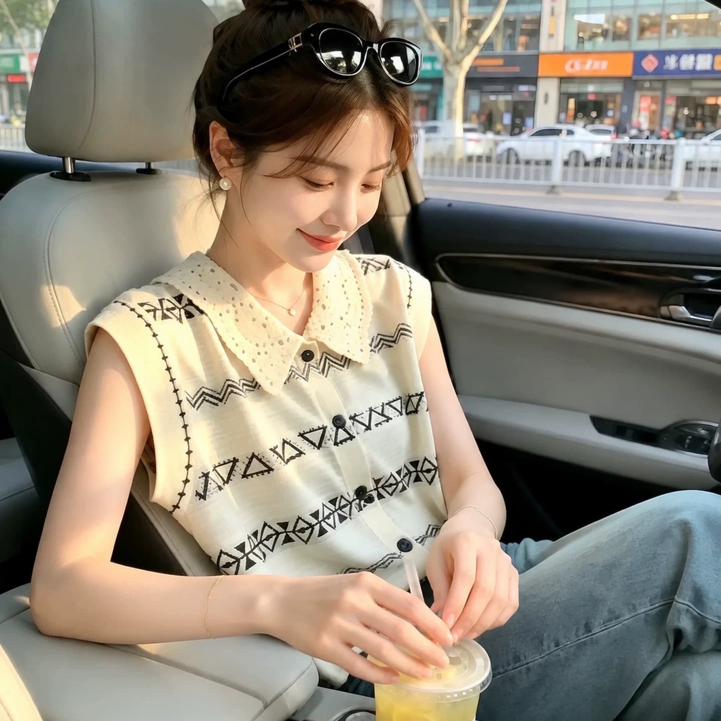 베이지 색 몸매 가꾸기 베이비 칼라 캐미솔 2026 여름 한 부서 아니요 명중 섹션 여름 착용 가져 가라. 레트로 맨위 이미지 6