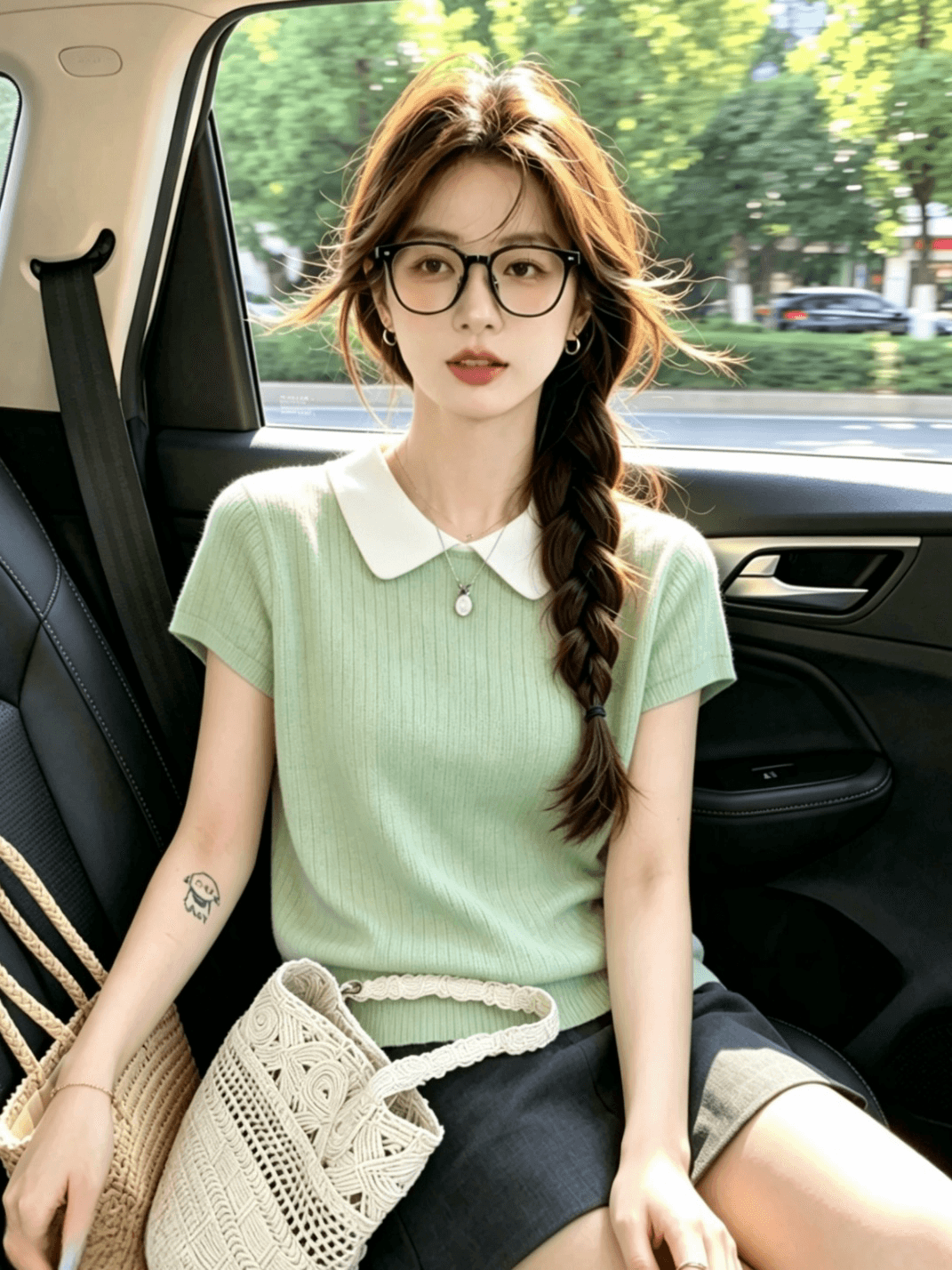 한 부서 연령 감소 Chic 품격 폴로 칼라 반팔 니트 기본 셔츠 맨위 2026 년 여름 새로운 티셔츠 여성 의류 이미지 4