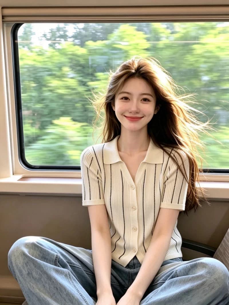 오래된 돈 바람 배색 세로 줄무늬 POLO 칼라 니트 조끼 여성 2026 여름 품격 몸매 가꾸기 슬림해 보이는 민소매 맨위 상세 이미지 2